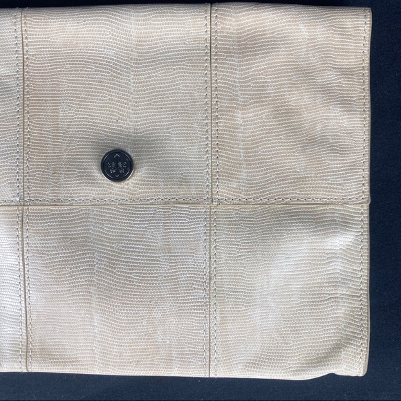Club Monaco lizard embossed envelope pouch clutch - Picture 3 of 9